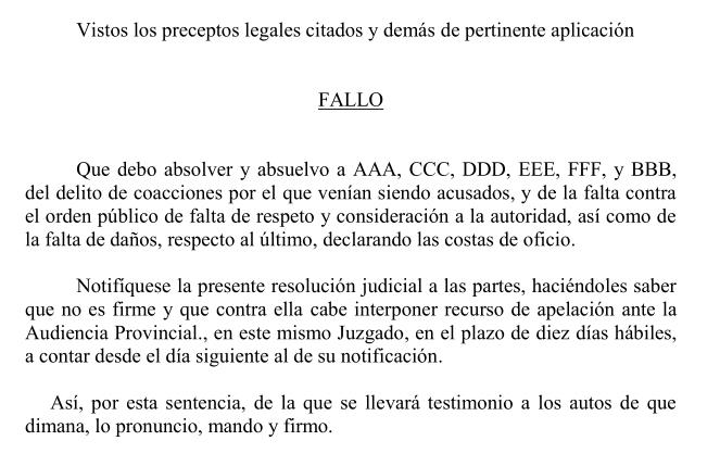 Absueltos los seis acusados de realizar un escrache a Ignacio Diego en el campus de la Universidad