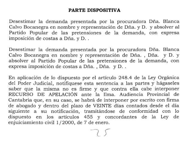 Desestimadas las dos demandas de militantes del PP que pretendían la nulidad del Congreso regional