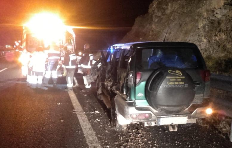 Herido un conductor después de un choque en la A67