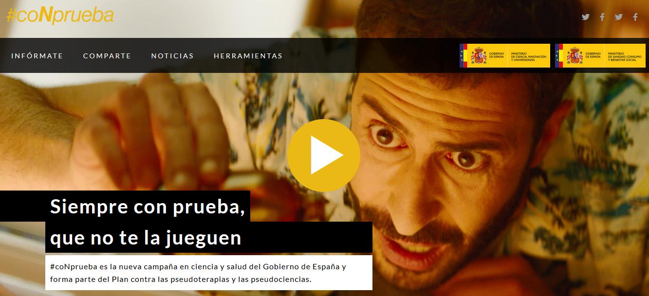 El Gobierno lanza la campaña #coNprueba contra las falsas terapias y las pseudociencias