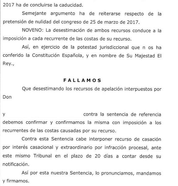 Rechazados los recursos contra el congreso del PP que dio la victoria a María José Sáez de Buruaga