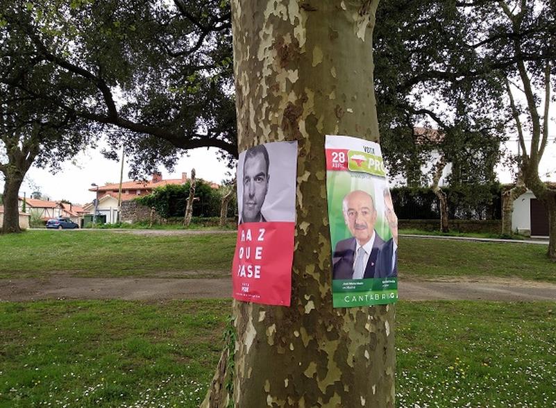 Cs Ribamontán al Monte denuncia ante la Junta Electoral Central a PRC y PSOE por colocar carteles en ubicaciones no autorizadas