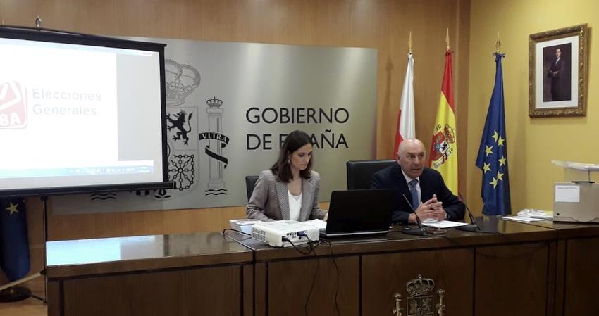 El delegado del Gobierno Eduardo Echevarría presenta el dispositivo electoral del domingo 28 de abril