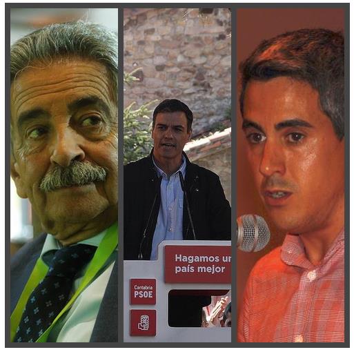 Miguel Ángel Revilla, Pedro Sánchez y Pablo Zuloaga (C) David Laguillo - CANTABRIA DIARIO