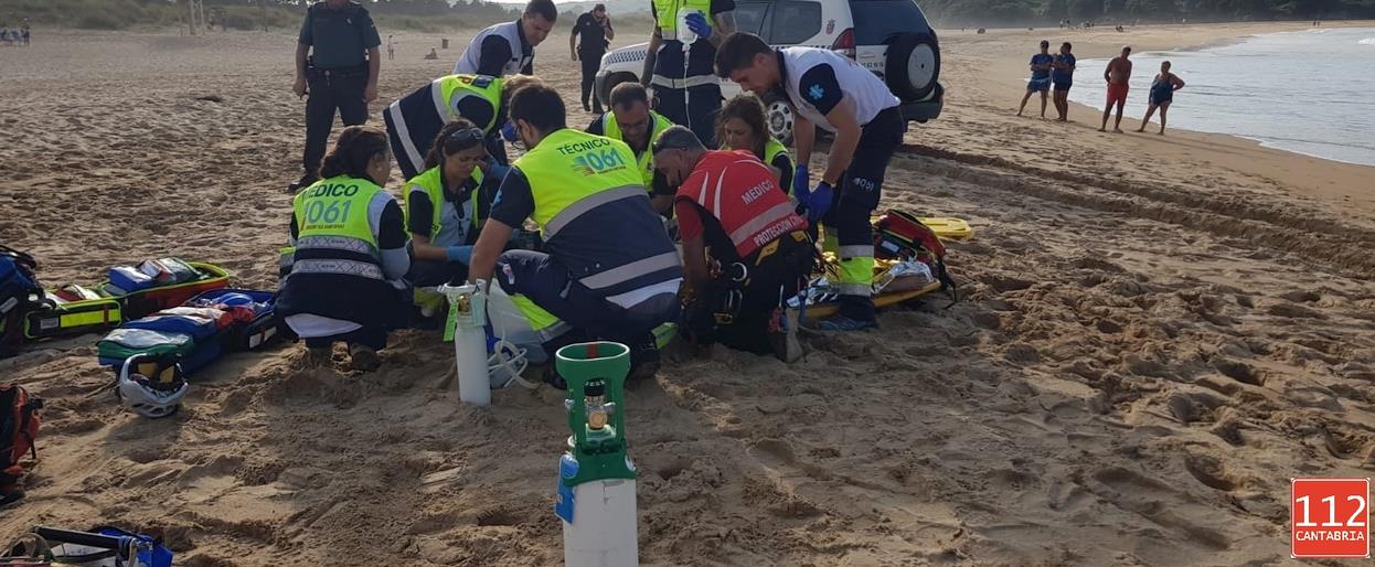 Fallece una mujer holandesa de 65 años en la playa de Joyel, en Noja