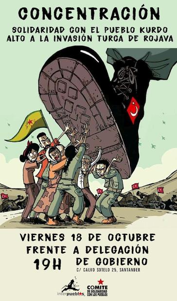 Convocada una concentración en solidaridad con Rojava y el Kurdistán