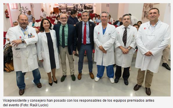  El Gobierno de Cantabria homenajea a todos los servicios de Valdecilla distinguidos en los premios BIC de excelencia sanitaria