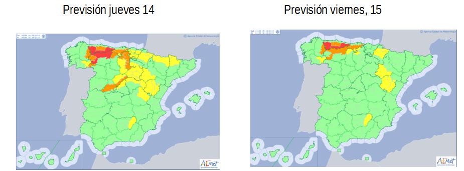 La AEMET prevé nevadas copiosas en Cantabria