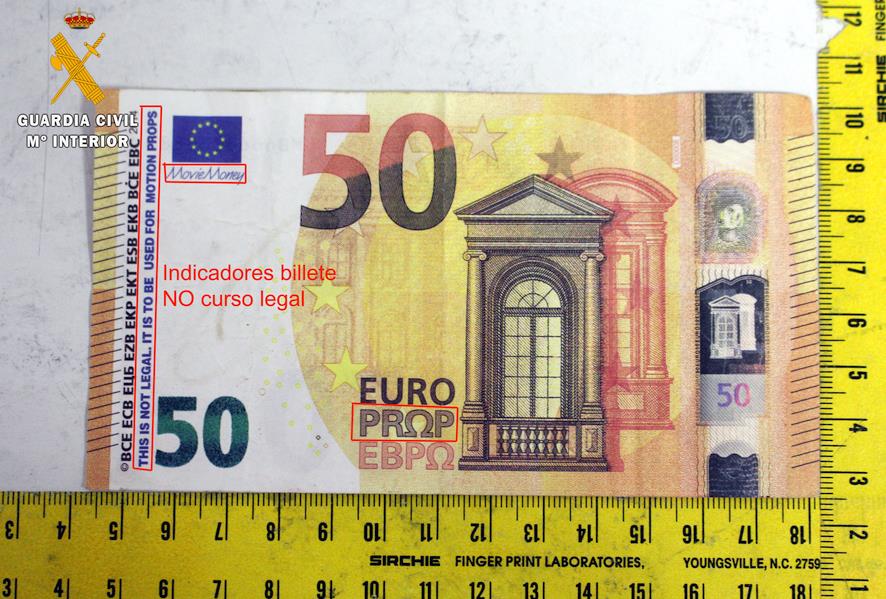 Detenidos por pagar con billetes falsos destinados a la filmación de películas