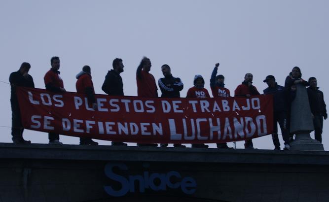 Imagen de archivo de movilizaciones de trabajadores de Sniace - (C) David Laguillo - CANTABRIA DIARIO