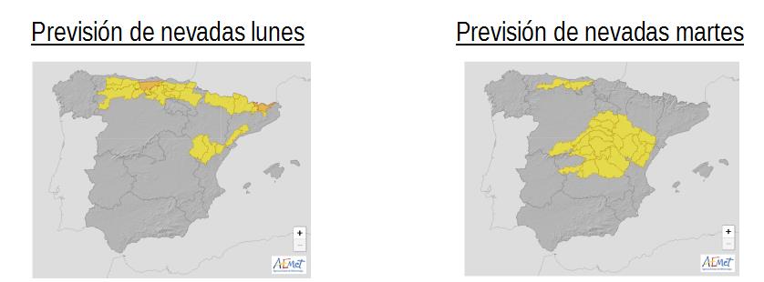 Previsión de nevadas: la DGT recomienda informarse del estado de las carreteras