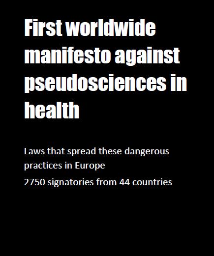  Miles de científicos y personal sanitario firman el primer manifiesto internacional contra las pseudociencias en la salud