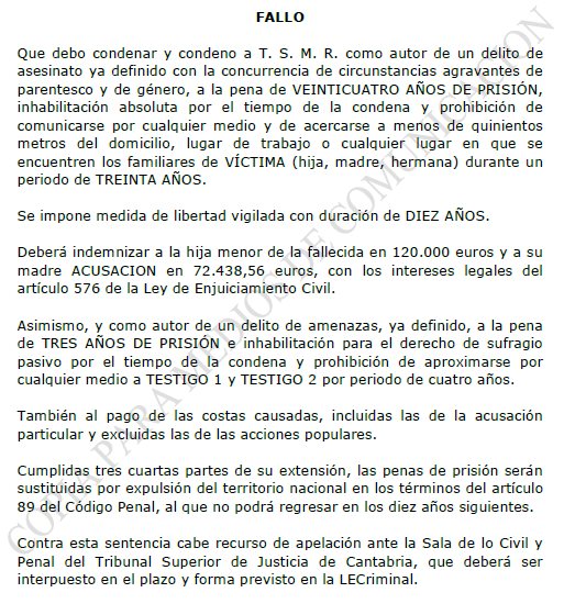 Veintisiete años de prisión por asesinar a su expareja y amenazar con un cuchillo a las dos amigas que trataban de socorrerla