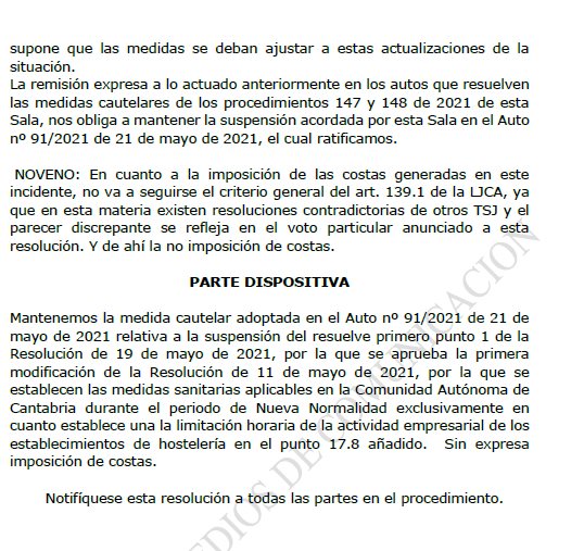 La Justicia mantiene la suspensión del cierre de establecimientos a la una de la madrugada