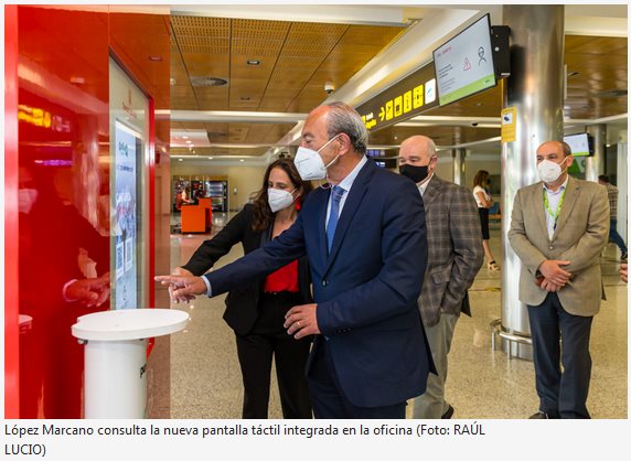  López Marcano inaugura la nueva imagen y ampliación de la oficina de turismo del aeropuerto Seve Ballesteros