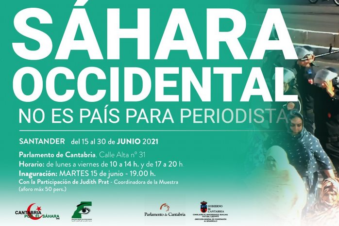 El Parlamento de Cantabria acoge la exposición “Sáhara Occidental no es país para periodistas”
