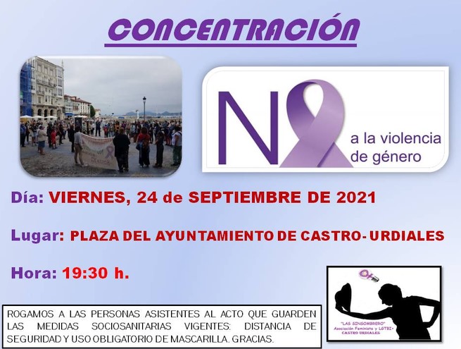Castro Urdiales acogerá una concentración contra la violencia machista