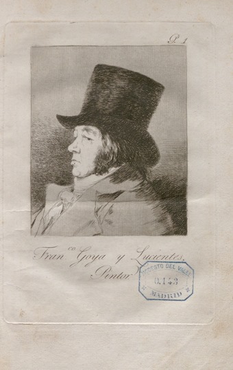 Imágenes de la primera edición de grabados de los "Caprichos de Goya" encontrados en la Biblioteca Menéndez Pelayo de Santander