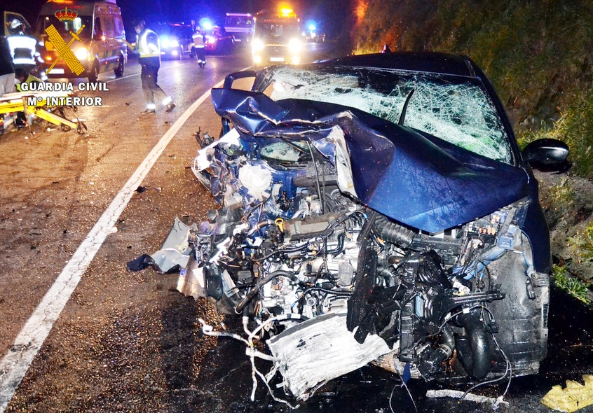 Investigado por la Guardia Civil al conducir de forma temeraria y causar un accidente grave en Santa María de Cayón
