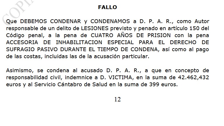 Cuatro años de prisión por destrozarle la cara a un joven con un objeto cortante