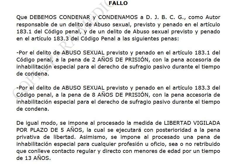 La Audiencia de Cantabria condena a diez años de prisión a un hombre por abusar de su sobrino, menor de edad