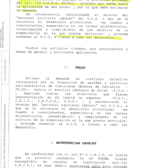 La Justicia falla a favor del derecho a la carrera profesional del personal laboral del Hospital Tres Mares