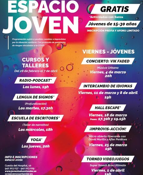 Espacio Joven ofrece un nuevo ciclo de actividades para las tardes de entre semana