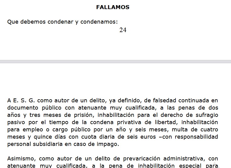Condenado a prisión, multa e inhabilitación el que fuera pedáneo del Concejo de Las Rozas (Cantabria) entre 2011 y 2015 por falsedad y prevaricación