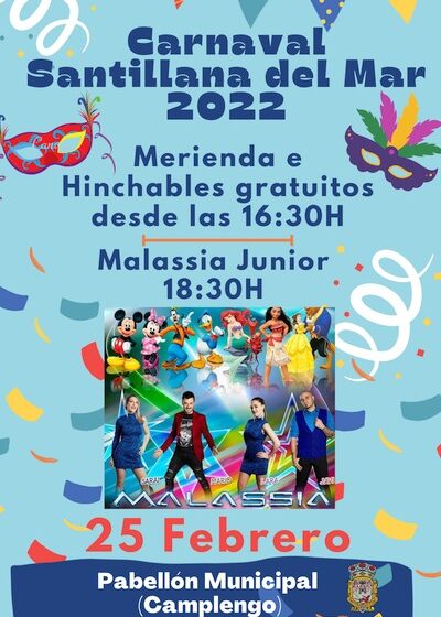 Santillana del Mar celebra Carnaval el 25 de febrero con una actuación de la orquesta Malassia Junior