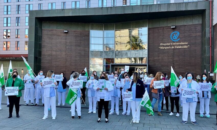  Enfermeras y fisioterapeutas denuncian la “extrema gravedad” de la salud de los hospitales de Cantabria