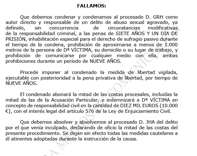 Siete años de prisión por penetrar en dos ocasiones a una mujer bebida y “prácticamente privada de sentido”
