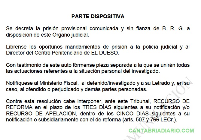 Prisión provisional comunicada y sin fianza para el detenido por la agresión a un médico del Centro de Salud Los Castros de Santander