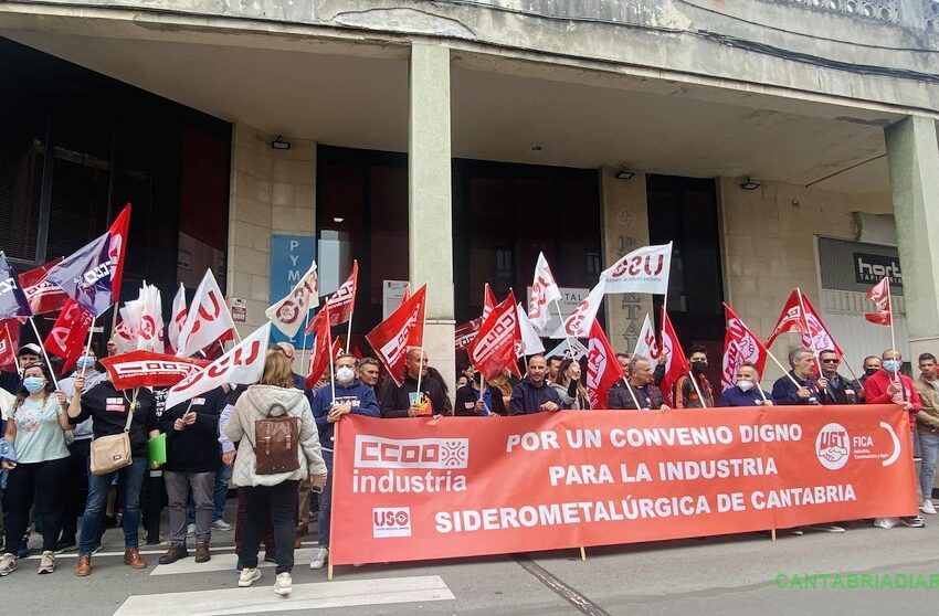  UGT, CCOO y USO convocan huelga general indefinida en el sector del metal cántabro desde el próximo 2 de junio