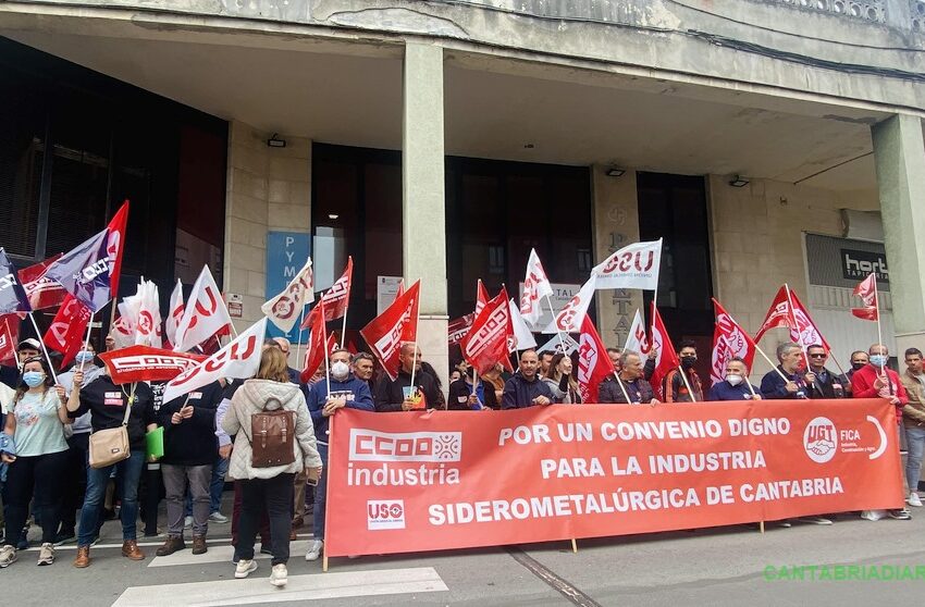 UGT, CCOO y USO convocan huelga general indefinida en el sector del metal cántabro desde el próximo 2 de junio