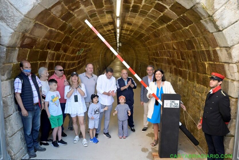La alcaldesa de Santander Gema Igual inaugura el túnel del tren de Pombo