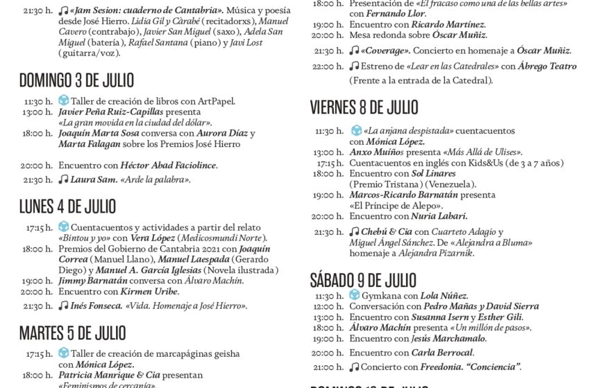  La Feria del Libro de Santander y  Cantabria abrirá sus puertas este viernes 1 de julio