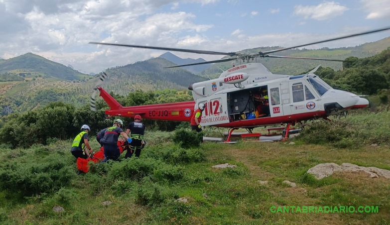 Evacuado un peregrino de la senda del Nansa tras una indisposición