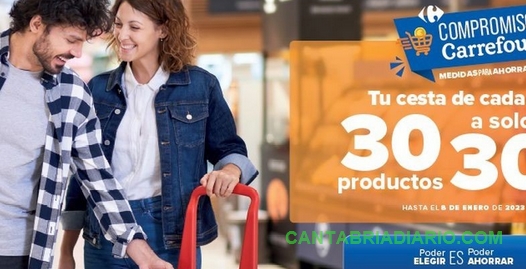  Carrefour lanza una cesta básica por 30 euros, sin productos frescos