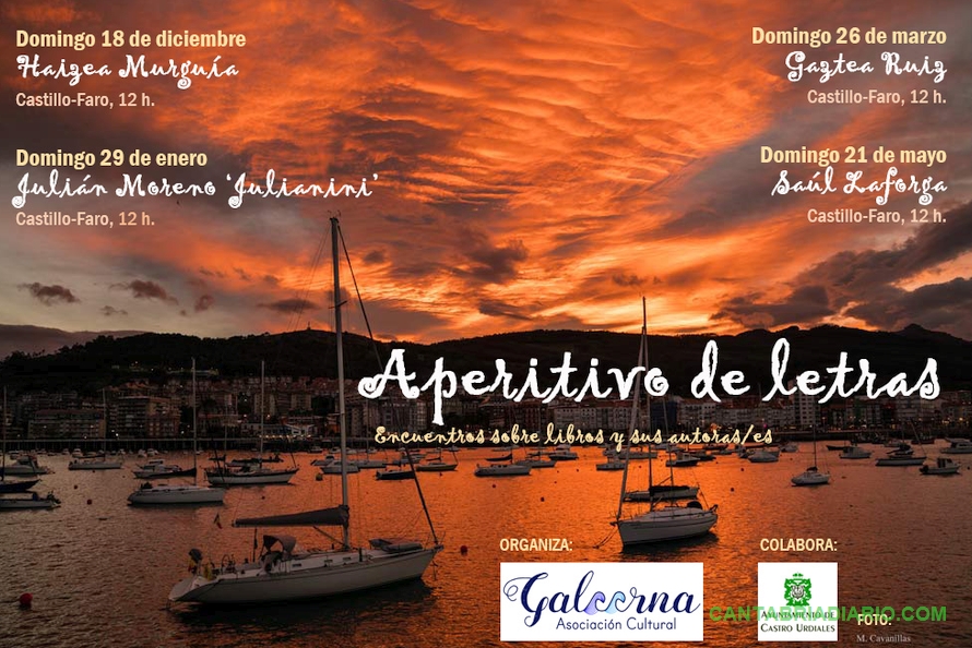 La Asociación Cultural GaLEERna de Castro Urdiales organiza el ciclo "Aperitivo de letras"