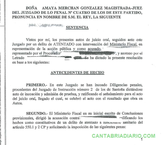 Condenado a 6 meses de prisión el usuario que insultó y amenazó a un médico en Meruelo