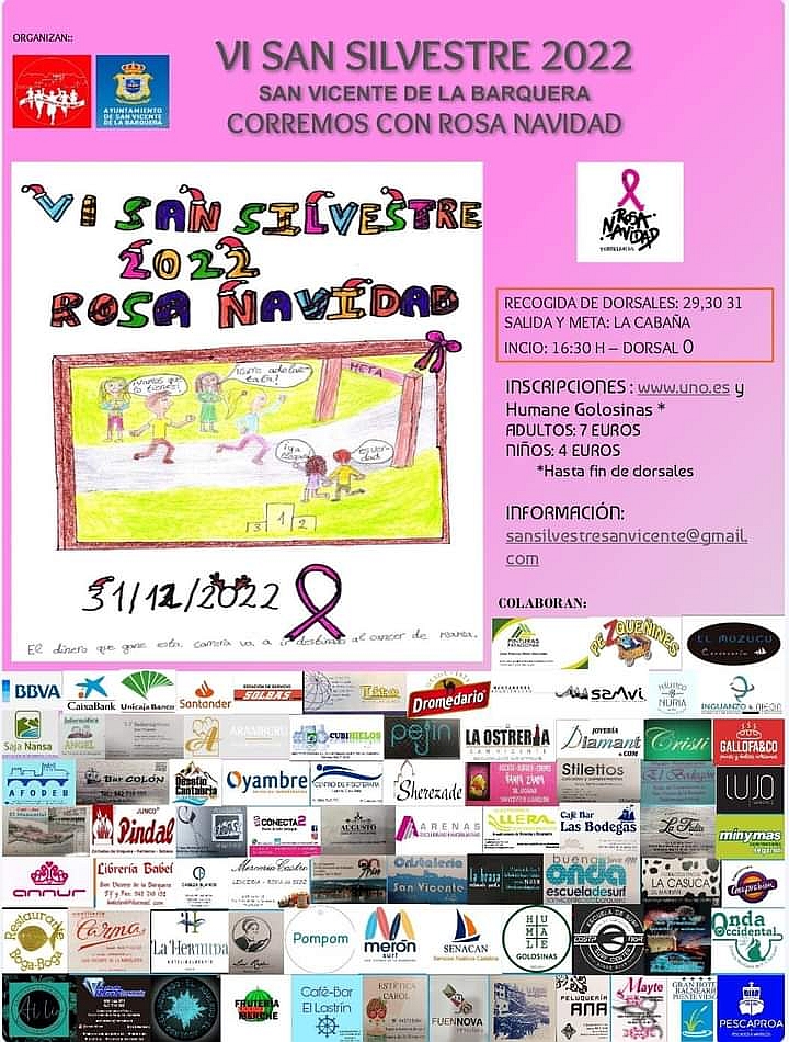 San Vicente de la Barquera acogerá la VI edición de la San Silvestre solidaria en colaboración con Rosa Navidad