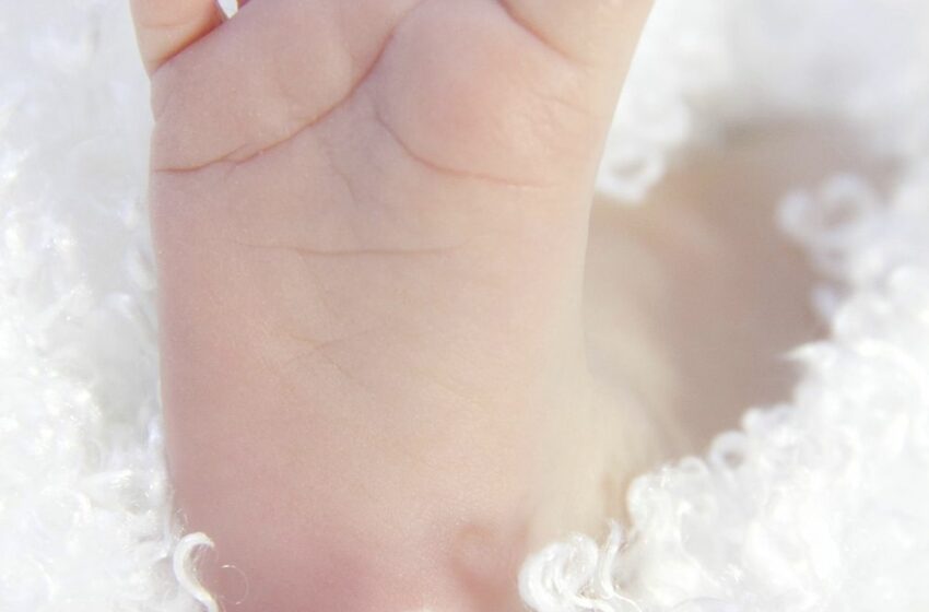 Tiny baby foot