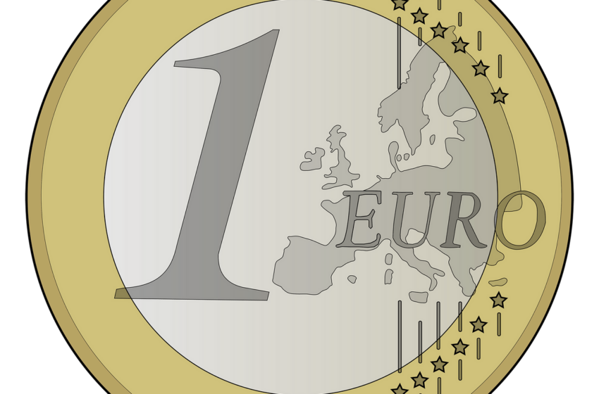 1 Euro coin png sticker