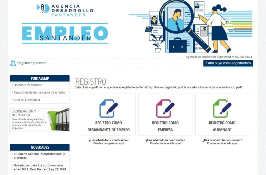 Santander lanza el nuevo portal web Empleo