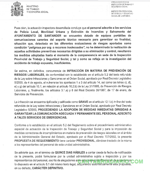 La Inspección de Trabajo considera infracción grave el mal funcionamiento de las emisoras del Ayuntamiento de Santander