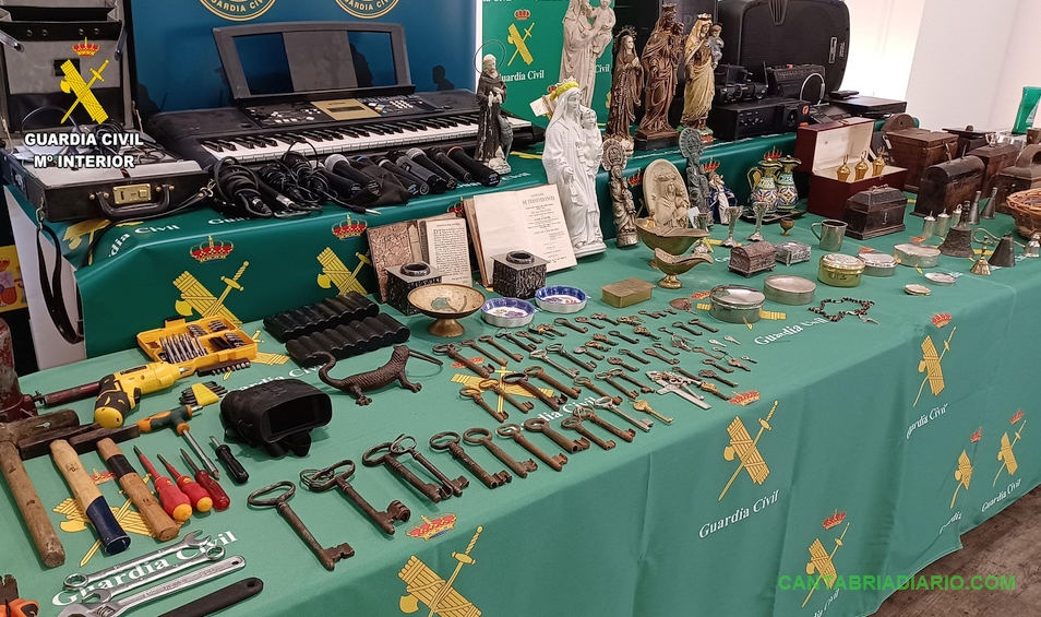 La Guardia Civil esclarece 93 robos en iglesias de Cantabria, Asturias y Palencia