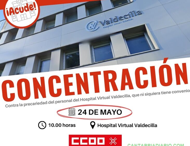  Personal del Hospital Virtual Valdecilla se moviliza para denunciar sus «penosas» condiciones laborales