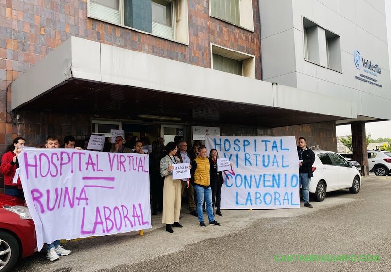 La plantilla del Hospital Virtual Valdecilla reivindica la negociación real de un convenio y salarios acordes a los del resto de empleados públicos
