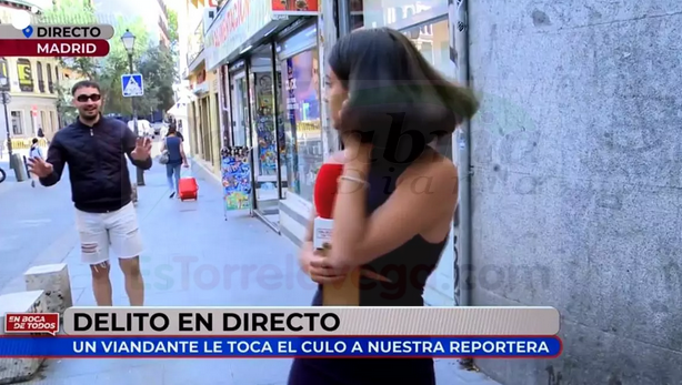  En libertad el hombre que tocó el culo en directo a una reportera