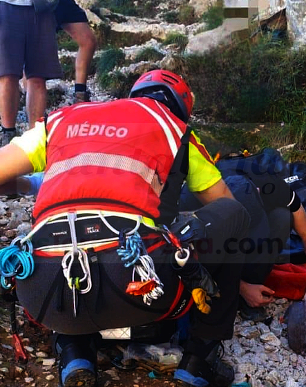 Rescatado por un golpe de calor mientras realizaba la ruta de Urdón a Tresviso